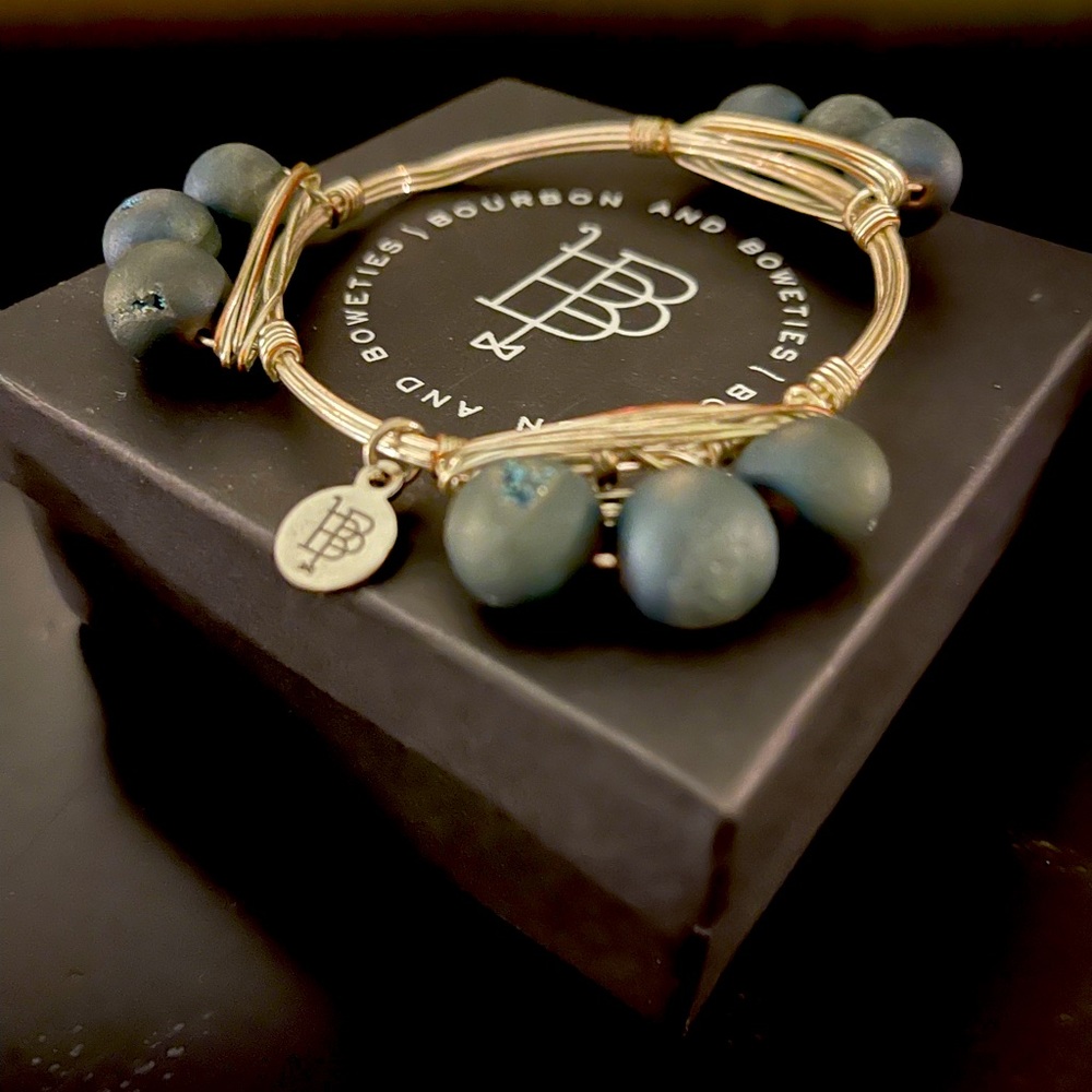 Bourbon and Bowties bangle bracelet blue